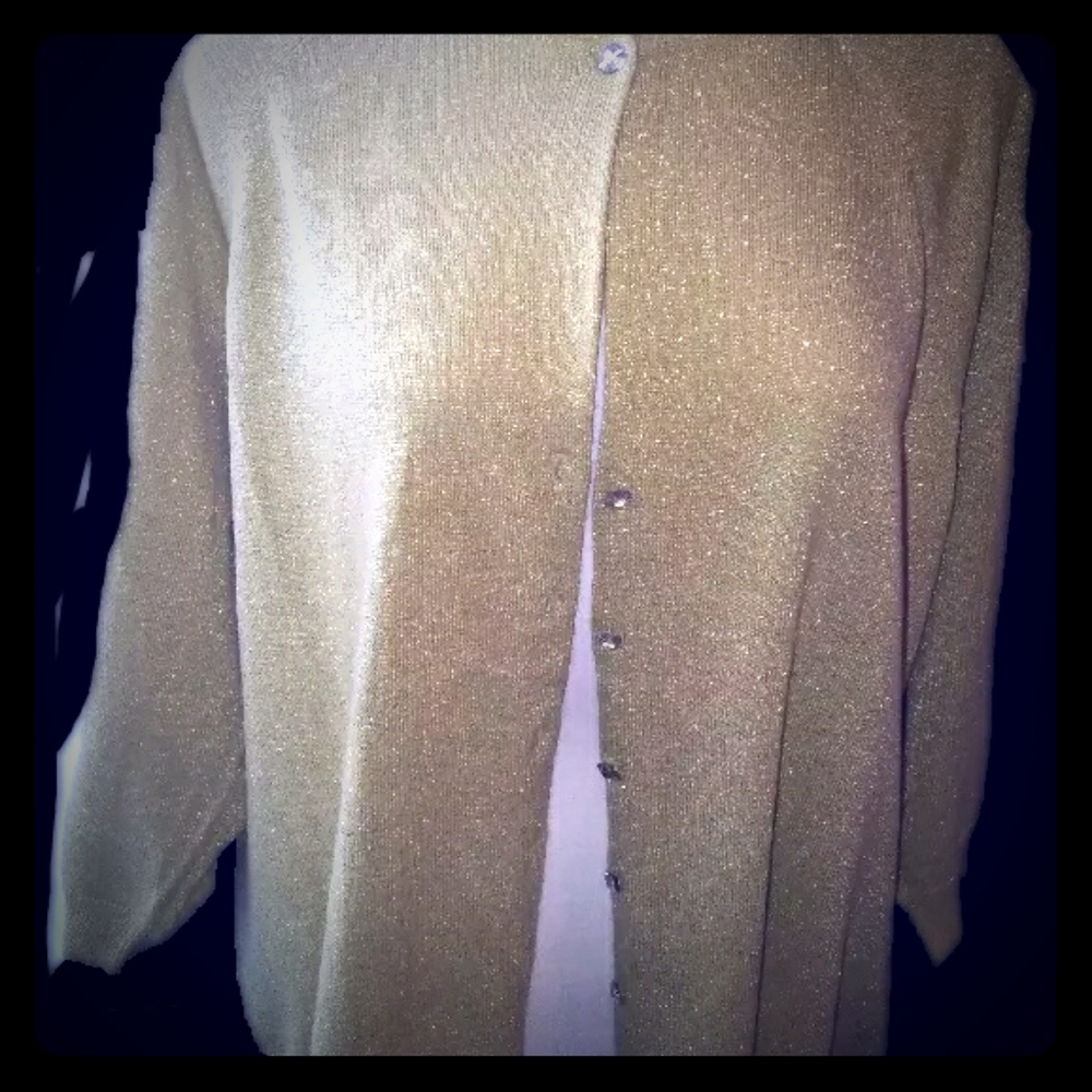 Gold holiday sweater